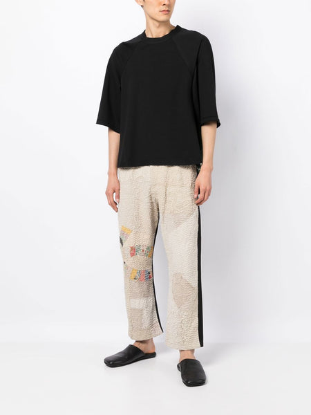 Patchwork-Detail Two-Tone Trousers