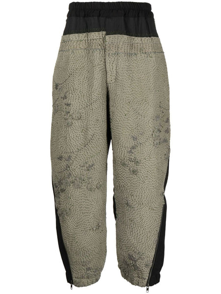 Two-Tone Layered Track Pants