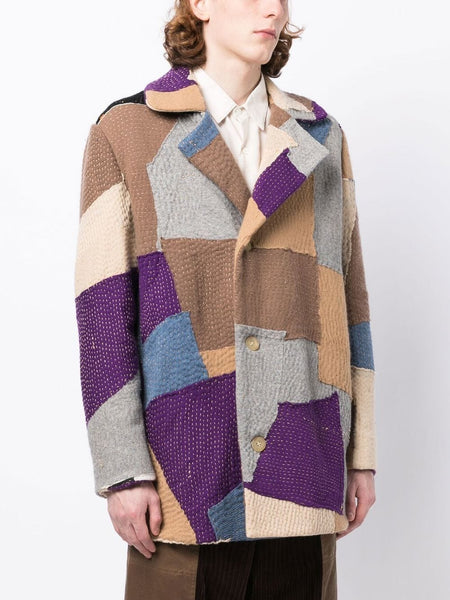 By Walid Jacob Patchwork Wool Coat The Business Fashion