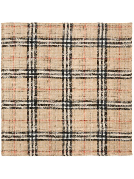 Checked Cashmere-Silk Blend Tweed Blanket