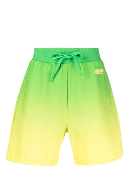 Ombré Effect Raised-Logo Shorts