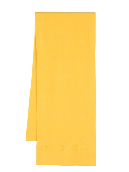Embroidered-Logo Woollen Scarf