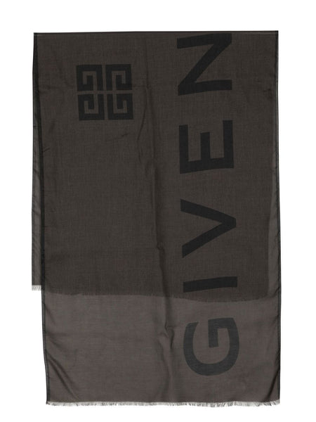 Logo-Print Modal-Cashmere Scarf
