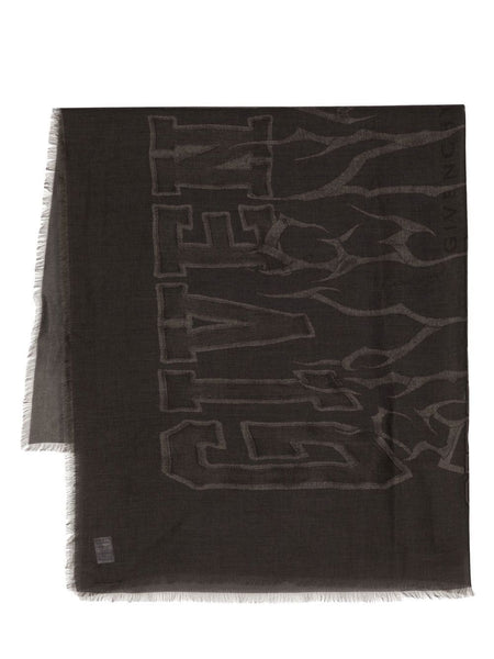 Logo-Print Modal-Cashmere Scarf