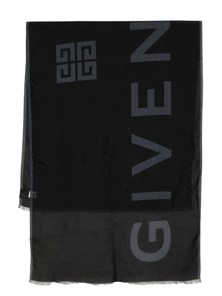 Logo-Print Modal-Cashmere Scarf