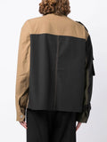 Colour-Block Panel Shirt Jacket