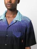 Zigzag-Pattern Short-Sleeve Shirt