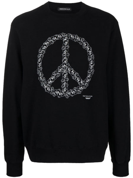 Peace Sign Print Sweatshirt