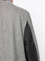 Wool Dogtooth Pattern Coat