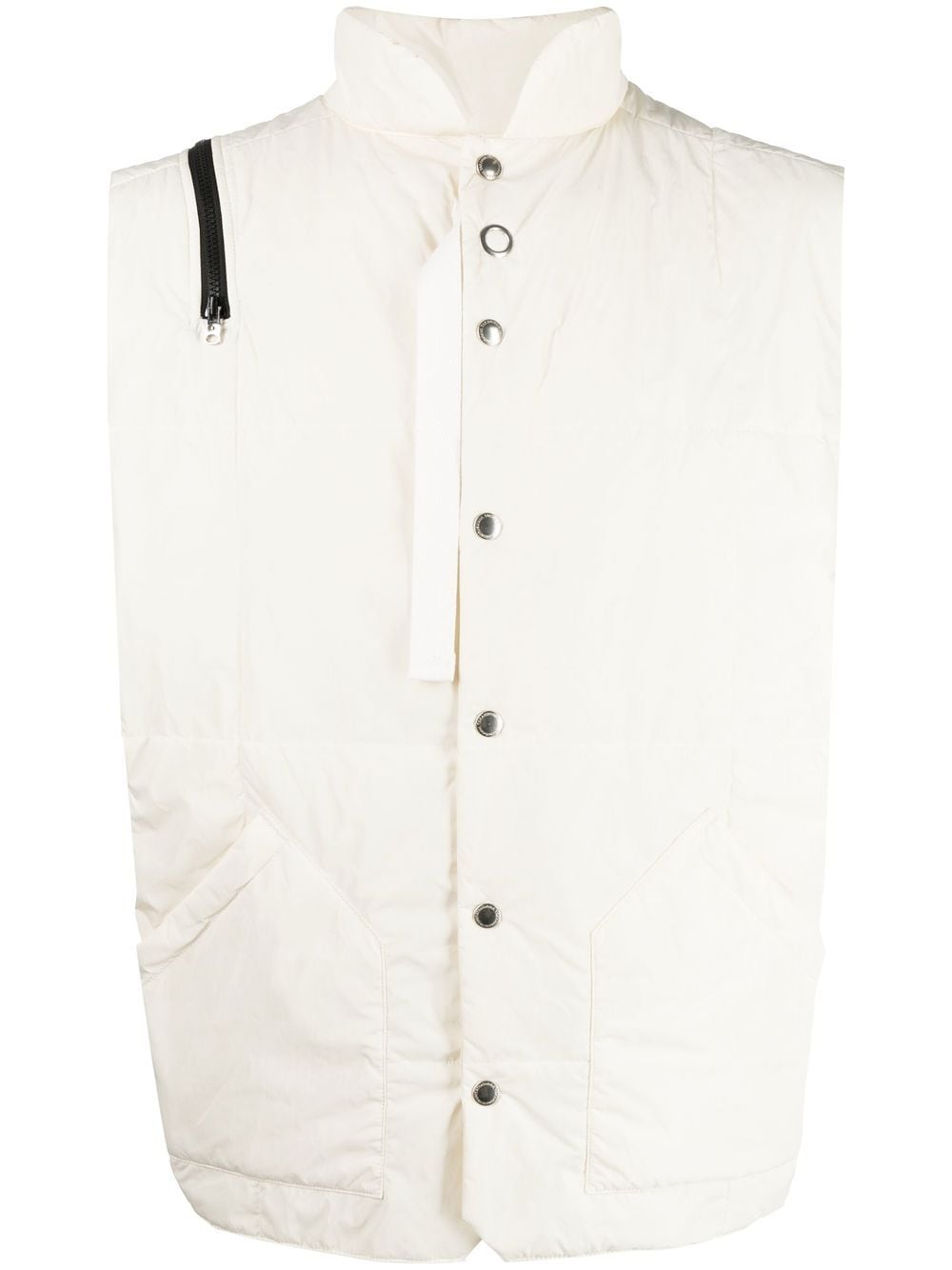 Zip-Detail Padded Gilet Jacket
