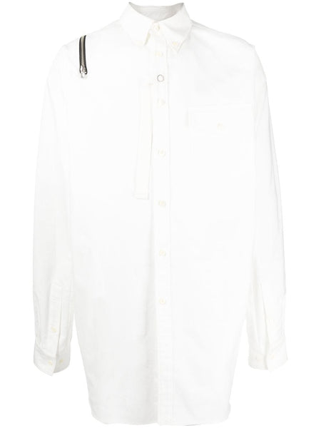 Zip-Detail Long-Sleeved Shirt