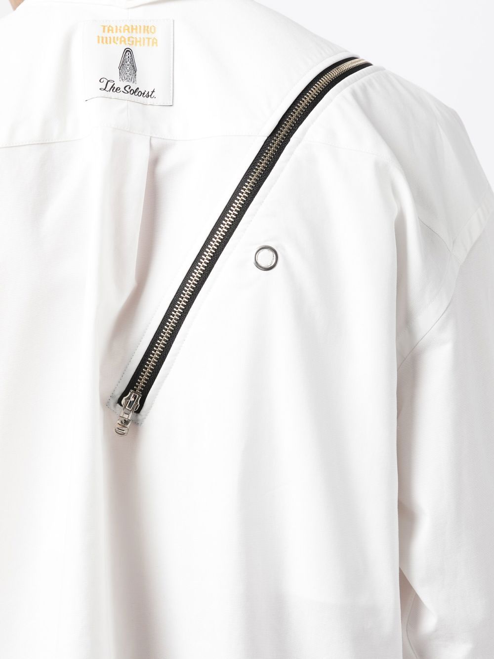 Zip-Detail Long-Sleeved Shirt