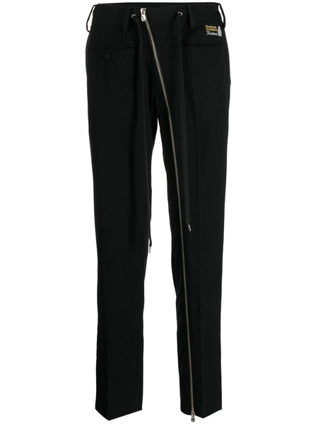 Zip-Detail Tailored Trousers