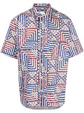 Geometric-Print Short-Sleeve Shirt