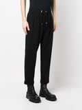 Drop-Crotch Cropped Trousers