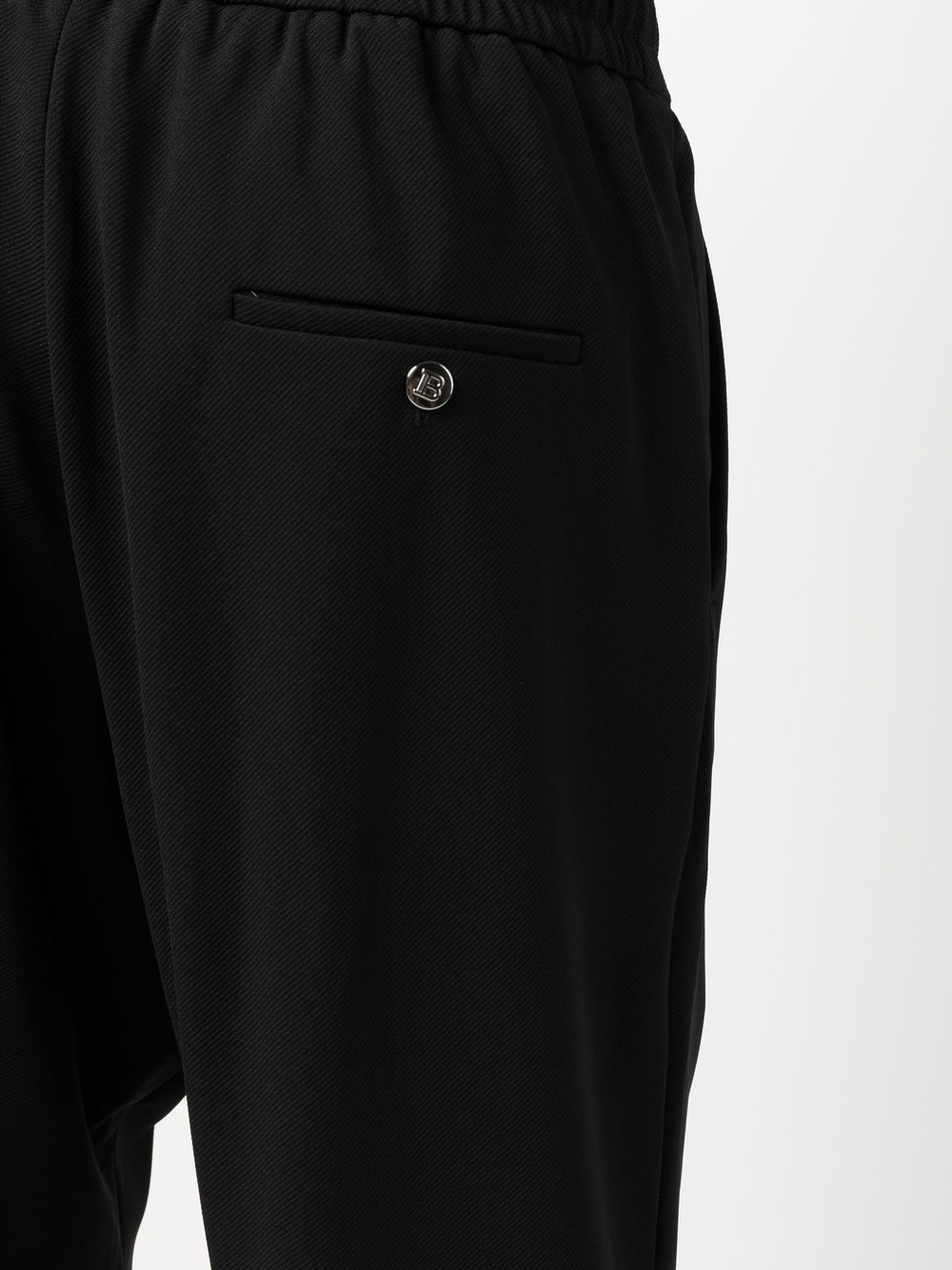 Drop-Crotch Cropped Trousers