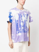 Logo-Print Bleach-Effect T-Shirt