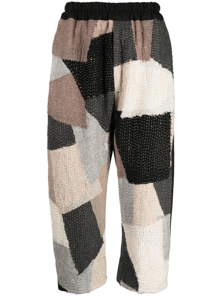 Cropped Patchwork Trousers