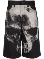 Skull-Print Bermuda Shorts
