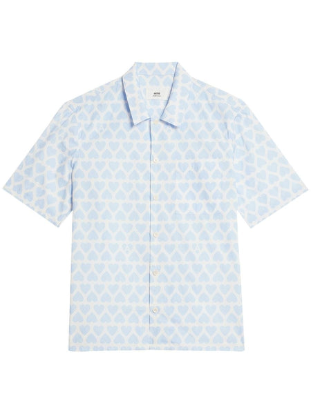 Heart-Print Short-Sleeve Shirt