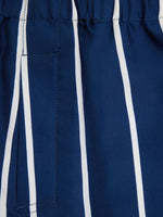 Stripe-Print Silk Shorts