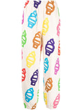 Motif-Print Track Pants