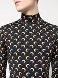 Black Crescent Moon Print Sweatshirt