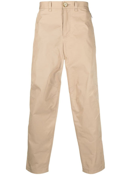 Ankle-Zip Straight-Leg Trousers