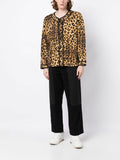 Leopard-Print Button-Front Cardigan
