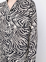 Zebra-Print Patch-Pocket Shirt