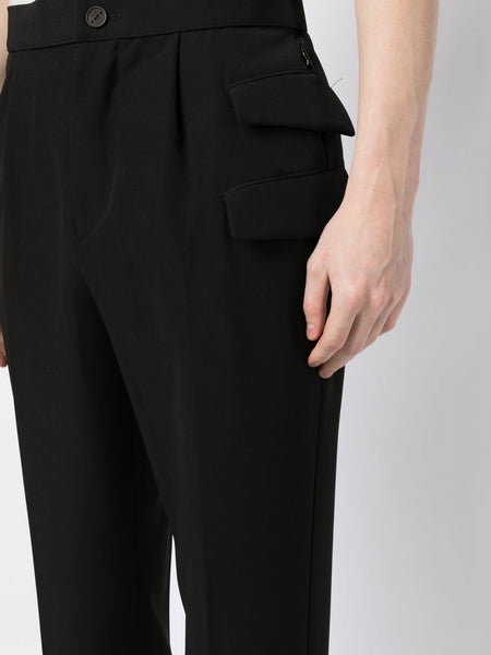 Tapered Flap-Pocket Trousers