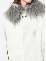 Long Shearling-Collar Coat