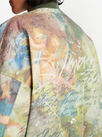 Painting-Print Reversible Bomber Jacket