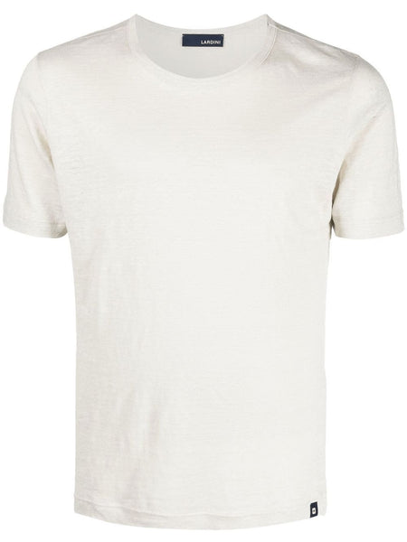 Logo-Tag Shortsleeved Linen T-Shirt