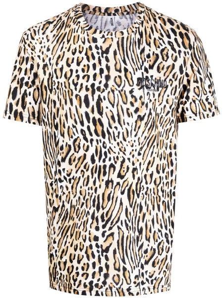 Leopard-Print Short-Sleeved T-Shirt