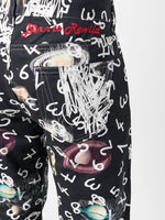 Planets And Numbers Print Trousers