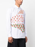 Strawberry-Print Panel Shirt