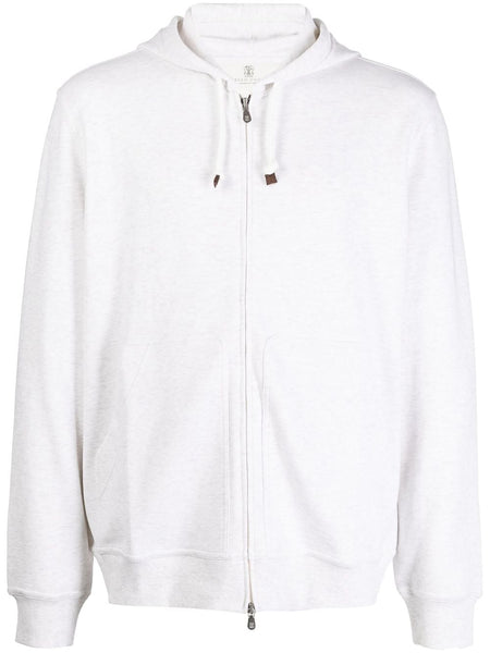 Zip-Up Cotton Hoodie