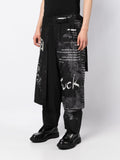 Overlapping-Panel Straight-Leg Trousers