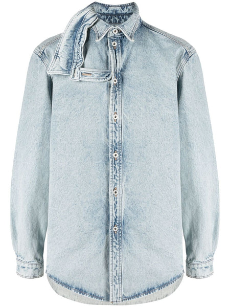 Double-Collar Denim Shirt