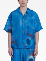 Painterly-Print Silk Shirt