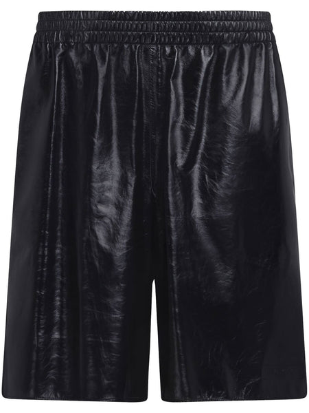 Elasticated Leather Shorts