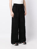 Inside-Out Frayed Drawstring Trousers