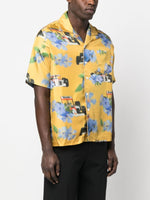 Floral-Print Silk Shirt