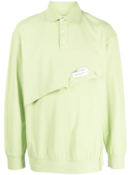 Asymmetric-Design Polo Shirt