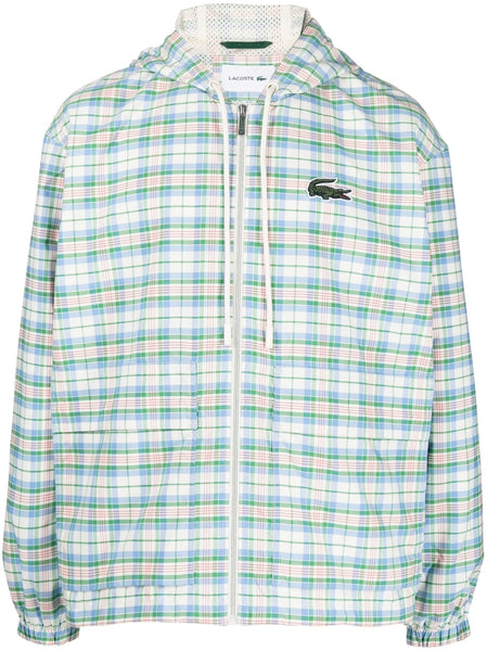 Plaid Hooded Track Jacket