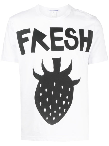 Strawberry-Print Cotton T-Shirt