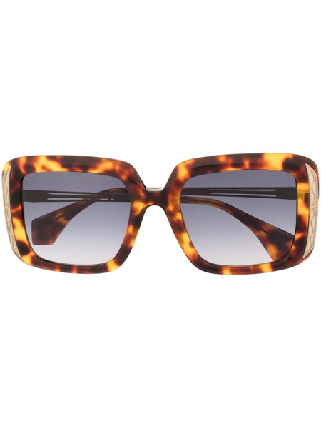 Tortoiseshell Square-Frame Sunglasses