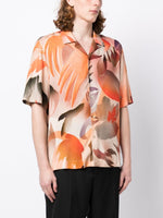 Abstract-Print Short-Sleeved Shirt
