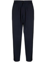 Elasticated-Waistband Tapered Trousers